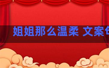 姐姐那么温柔 文案句子